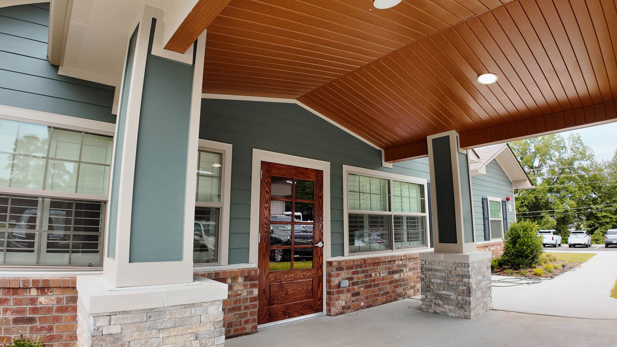 front entrance of The Cottages at Sheridan